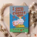 I Choo-Choo- Choose you ! The Simpsons Valentines/Wedding/Anniversary card| product logo