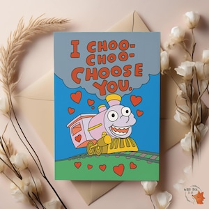 I Choo-Choo- Wählen Sie ! Die Simpsons Valentinstags- / Hochzeits- / Jubiläumskarte |