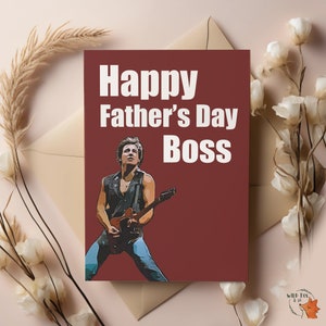 Biglietto d'auguri per la festa del papà di Bruce Springsteen Boss!