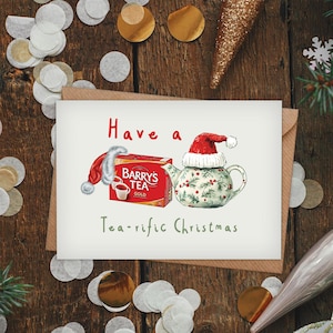 Tenha um Natal tea-rific! Cartão de Feliz Natal Irlandês