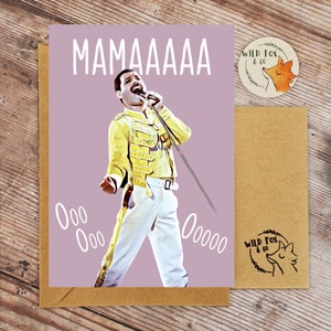 Freddie Merkur Mamaaaaa ooo ooo ooo - Boho Rhapsody Karte zum Muttertag!