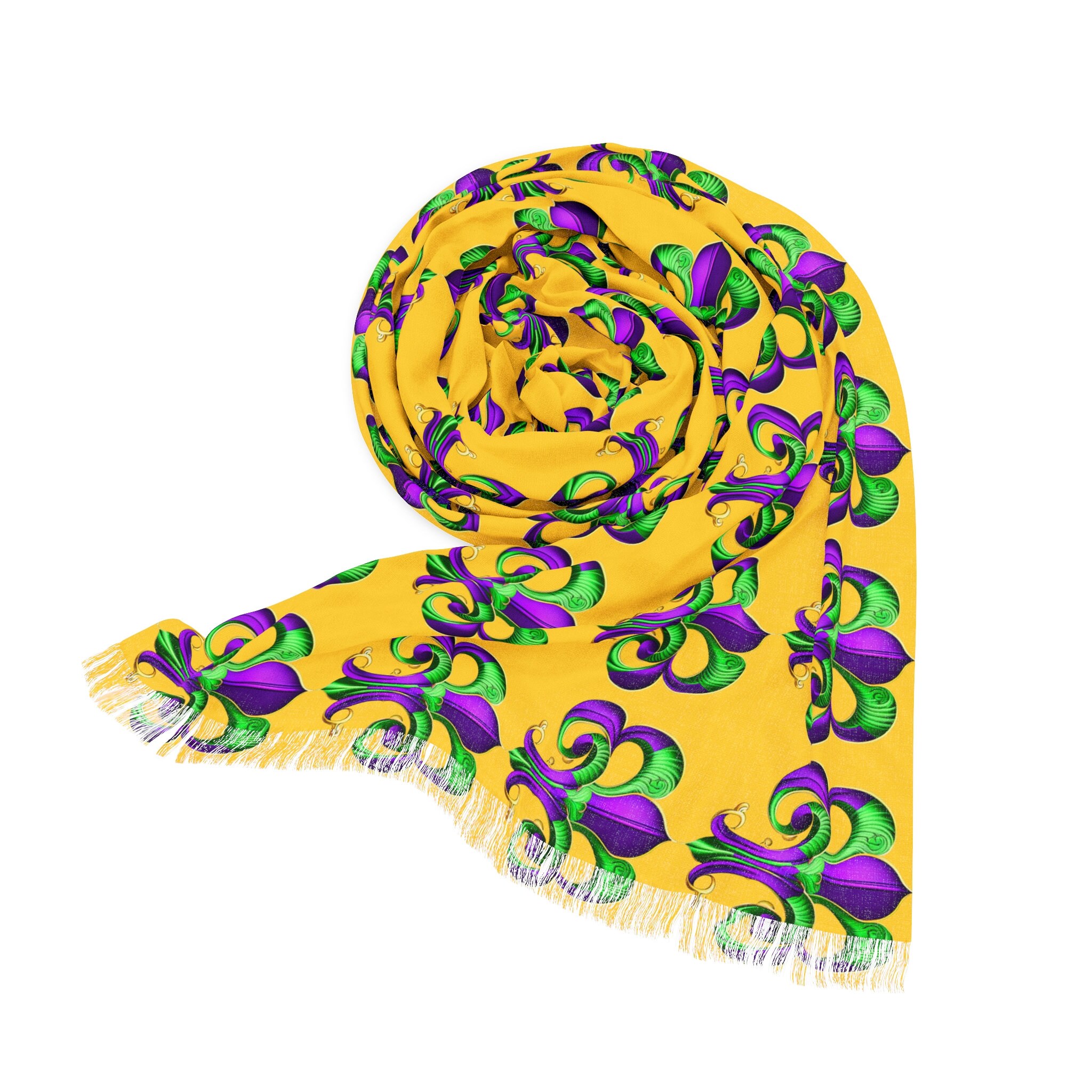 mardi gras wreath scarf