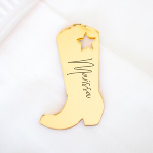 Boot Name Place Cards Escort Cards Last Rodeo Bachelorette Western Boot Party Favor Name Card Tag for Cowgirl Theme Party Decor Place Card