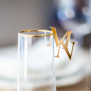 Initial Drink Tags Wedding Cocktail Charms Wedding Initial Letters Tag for Drinks Wedding Bar or Table Decor Wedding or Engagement Party