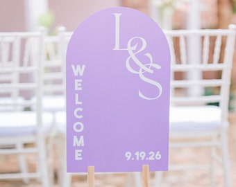 Modern Wedding Welcome Sign for Wedding or Party Entrance Decor