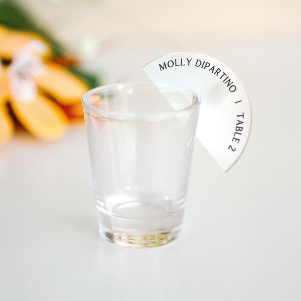 Shot Glass Place Card Drink Tag Charm Lime Name Cards Party Favor Shot Wall Seating Chart Table Number Tags for Shot Glass Place Cards