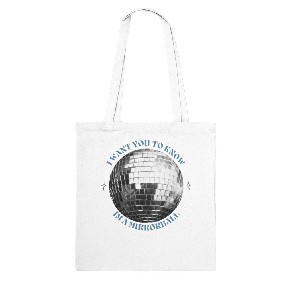 Aesthetic Boho Mirrorball Tote Bag 'I Want You to Know Etsy