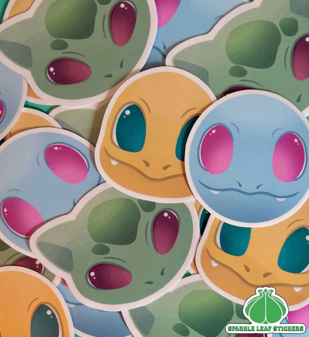 Large Gen 1 Shiny Starters Sticker Bundle - Etsy