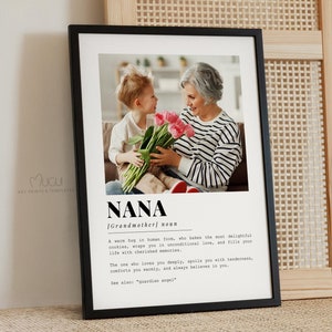 Modelo de Definição de Vovó: Presente com Foto Personalizável e Imprimível. Pôster de Dia das Mães. Presente com Foto para Vovó. Presentes Gigi. Presentes Sentimentais.