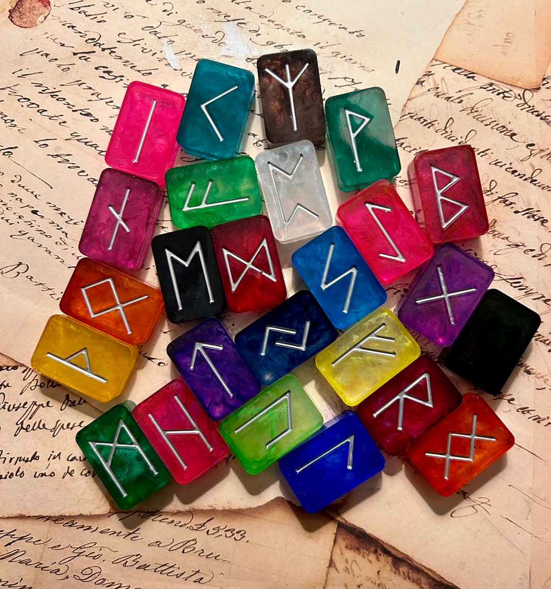 The Vivid Collection • Runes | Divination - Custom - Etsy
