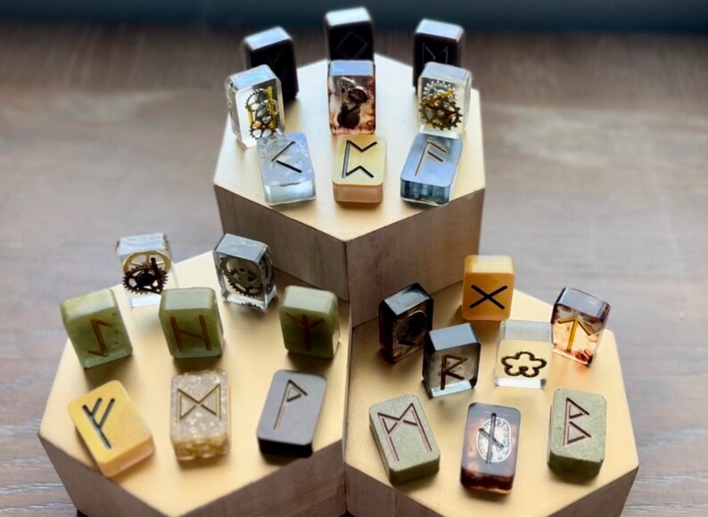 Custom Rune Set Steampunk | Runes • Divination - Custom - Etsy