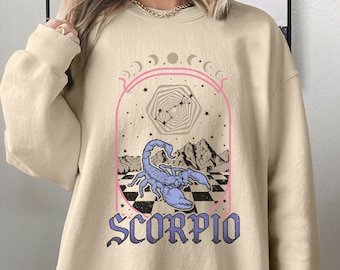 Scorpio Sweatshirt, Scorpio Zodiac Sweatshirt, Women Horoscope Sweatshirt, Birthday Sweatshirt, Astrology Sweatshirt, Zodiac Gifts #CZ00531