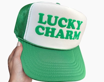 Lucky Charm Trucker Hat, Lucky Charm Puff Print Trucker Hat, Lucky Charm Cap