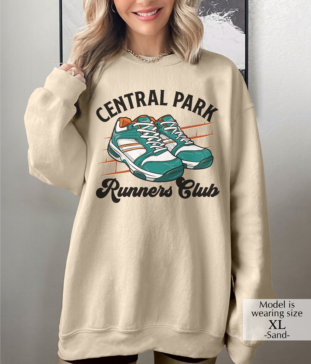 Central Park Runners Club Sweatshirt Sneakers Sweatshirt NYC Etsy
