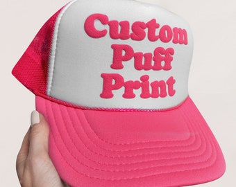 Personalized Foam Trucker Hat, Custom Foam Trucker Caps, Puff Print Trucker Hat, Custom Cap, Custom Hat, Trucker Hat, Trucker Caps