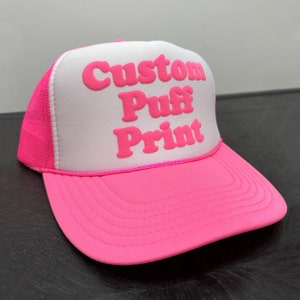 Custom Foam Trucker Hats, Personalized Foam Trucker Hats, Puff Print Trucker Cap, Custom Caps, Custom Hat, Trucker Hats, Trucker Caps