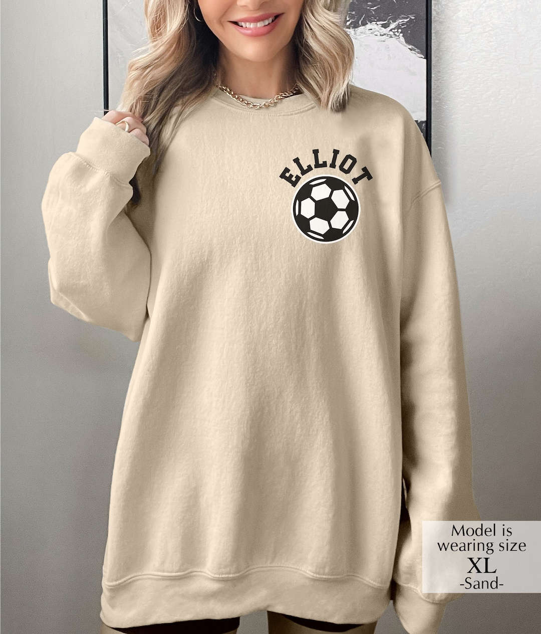 Personalized Soccer Ball Sweatshirt, Soccer Team Sweatshirt, Customized