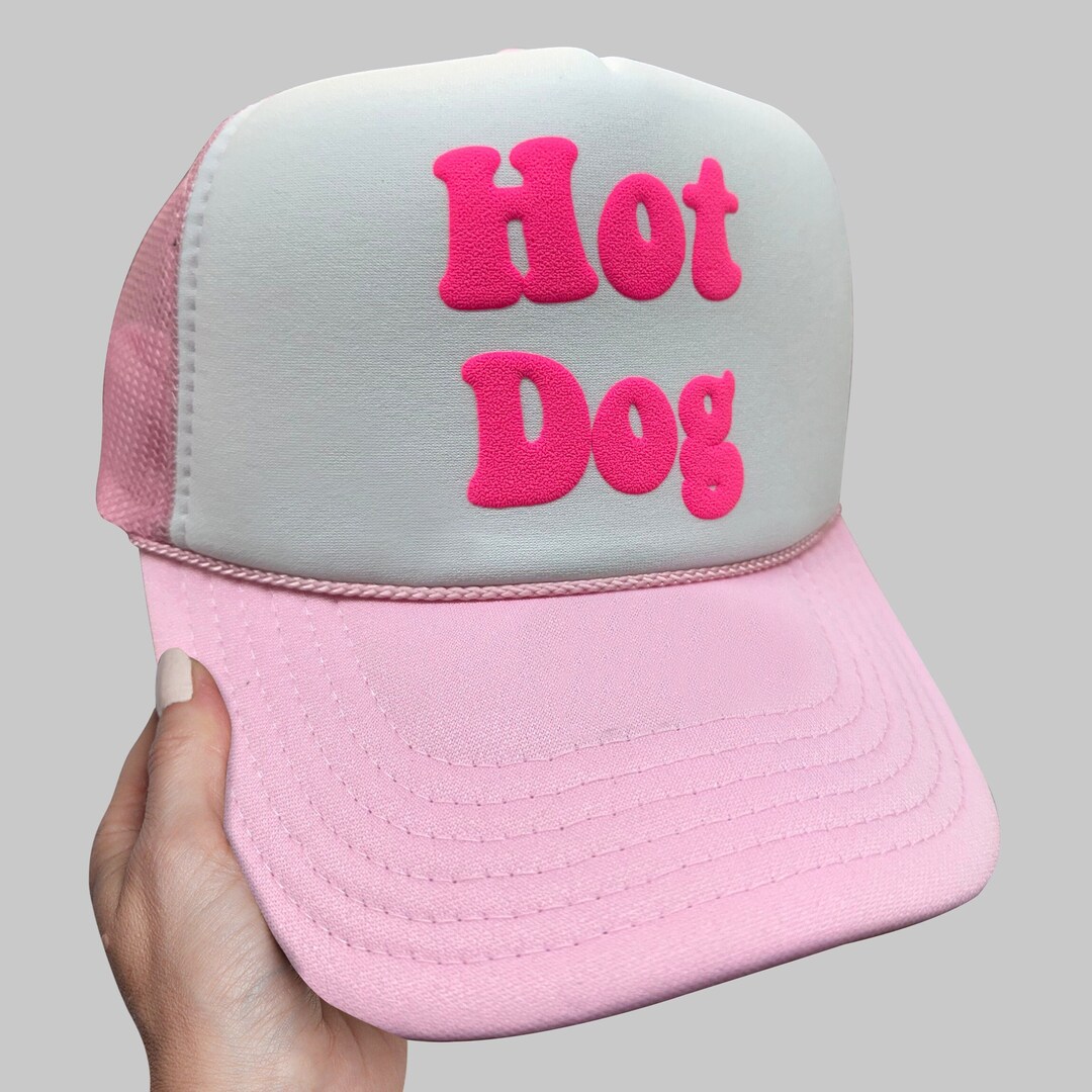 Hot Dog Puff Print Trucker Hat, Hot Dog Hat Etsy