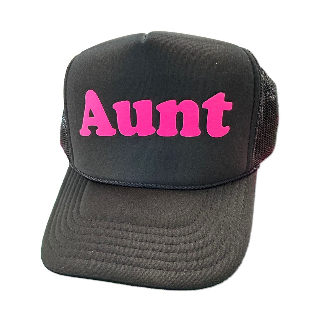Aunt Hats, Aunt Puff Print Trucker Hat, Aunt Caps, Aunt Trucker Hats - Etsy