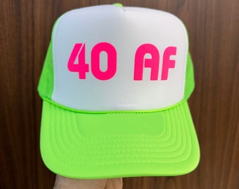 40 AF Puff Print Trucker Hat, 40 Af Hats, 40 AF Caps