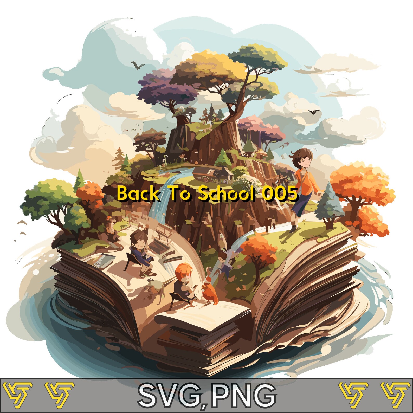 Back to School Clipart Bundle 005 | 6 PNG and 6 SVG Instant Downloads ...