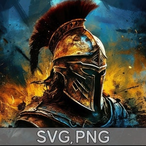 Epic Spartan Helmet 005 - Digital Download (SVG/PNG)