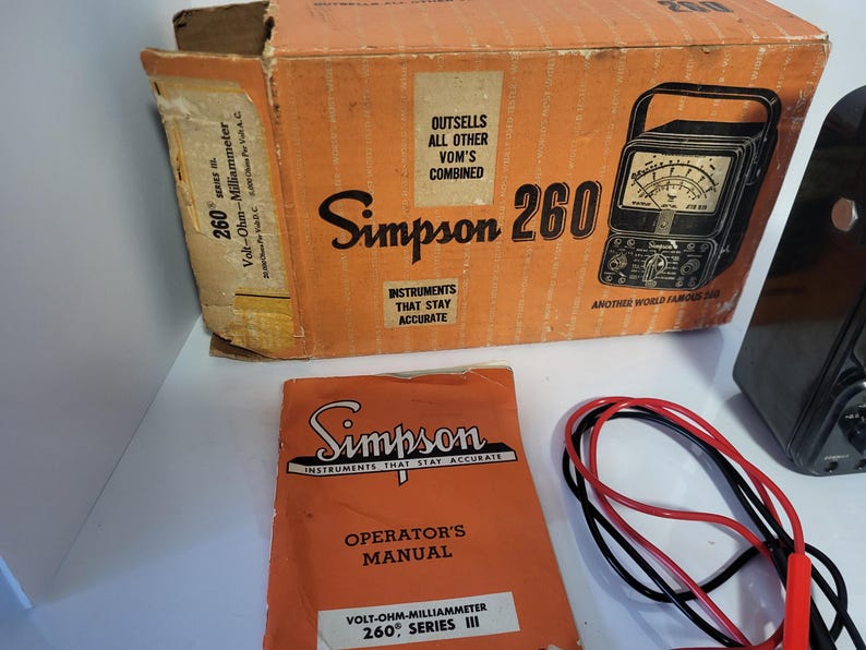 Simpons Multimeter Vintage Simpson 260 Series 3 Multimeter and Electric Resistance Tester ...
