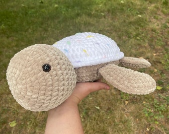 Jumbo Crochet Birthday Cake Turtle