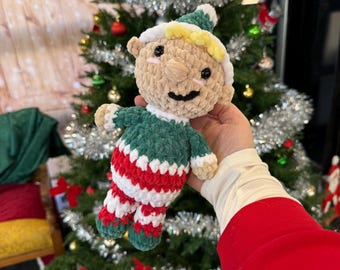 Handmade Crochet Holiday Elf
