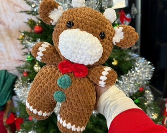 Handmade Crochet Gingerbread Cow