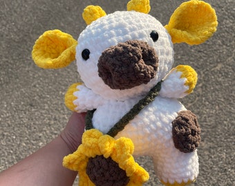 Crochet Sunflower Cow