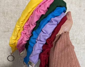 Solid Color Fabric Scrunchie Lanyard