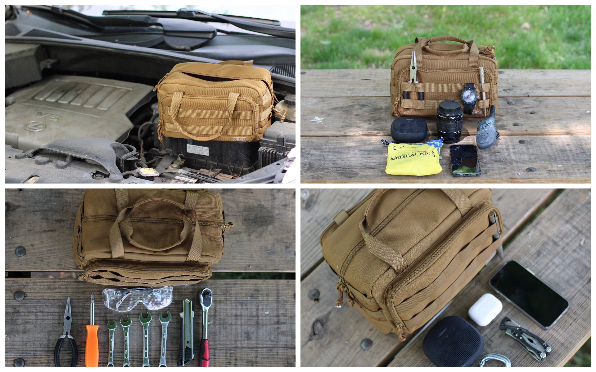 12 Inch Tool Bag, Tactical Bag, Gear Bag, Multi Purpose Bag for Mechanics,  Electrician, Carpenters, Builders , Plumbers 12 X 7 X 7 