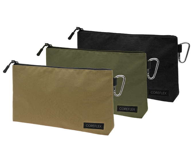 Canvas Zipper Pouch Set, Tool Bag Organizer, 12x7 Inch