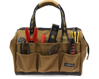 Wide-Mouth Tool Bag | Multiple Purpose for Plumbers, Electricians, Handymen also good for daily use, office and camping.