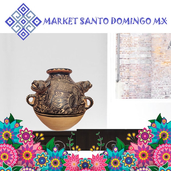 Mexican Hand Painted Pots Etsy