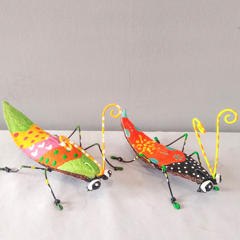 Colorful Cockroach Metal Wire Alebrijes Mexican Wooden Toys Minimalist ...