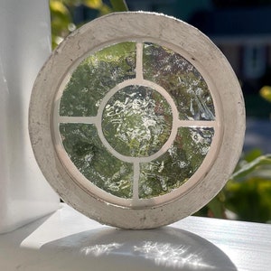 Round dollhouse window, handmade miniature, miniature window
