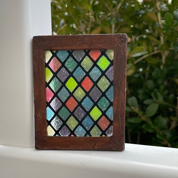 Miniature Stained Glass Windows Etsy