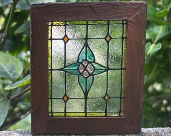 Handmade Stained-Glass Look Miniature Window, Dollhouse Decor