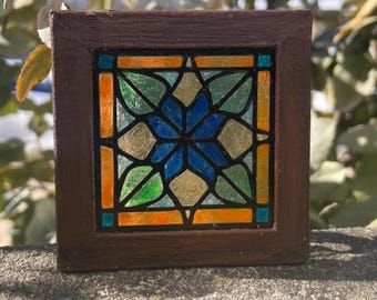 Handmade Miniature Stained-Glass Look Window, Dollhouse Decor