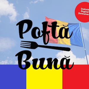Kök SVG | Pofta Buna (Njut av din måltid) Rumänska talesätt | En söt present!