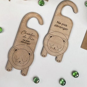 Personalized door hanger Lyon/Cat