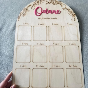 Cartel de madera Mi primer año.
