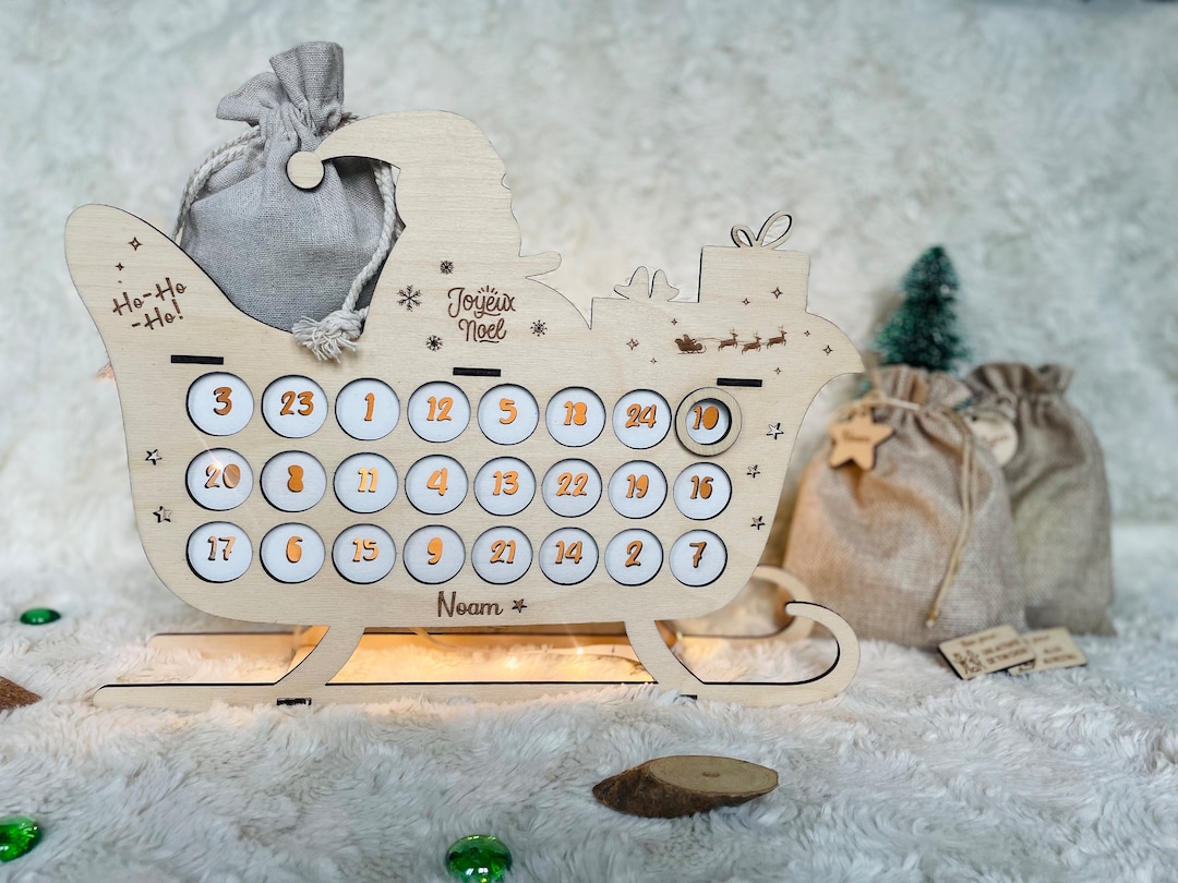 Calendrier de l'avent en bois à personnaliser en forme de - Etsy France