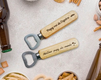 Personalized wooden bottle opener