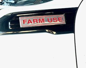 2020-2024 GMC Sierra 2500/3500 Duramax fender emblem set of 2 - "Farm Use"