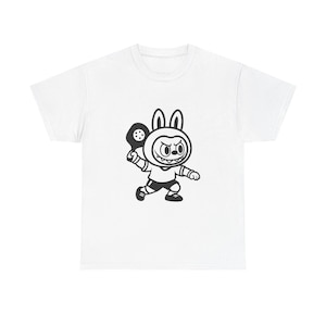 Playful Bunny Graphic Tee, Unisex Cotton T-Shirt, Fun Animal Tee, Cartoon Character Shirt, Gift for Animal Lovers, Casual Wear