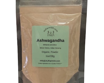 Ashwagandha Poeder, Winterkers, Indiase Ginseng, Withania Somnifera Biologisch 1oz