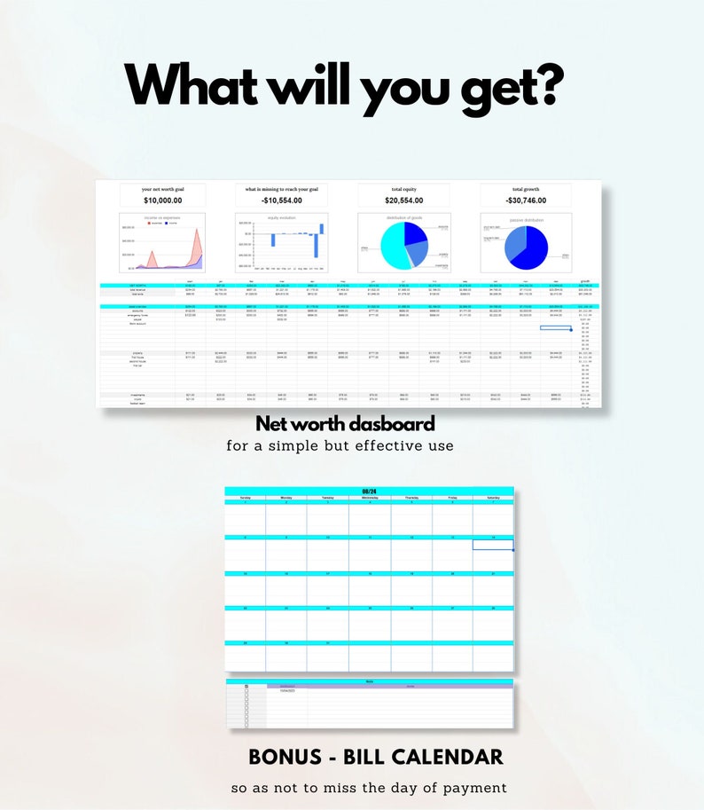 Net Worth Tracker Spreadsheet Template for Google Sheets Net Etsy Net Worth Tracker Spreadsheet Template for Google Sheets Net Etsy